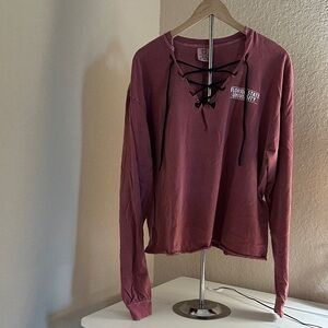 FSU Lace-Up Long Sleeve Tee